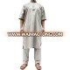 50-60 Sizes Shiny Fabric Short Sleeve Thobe Men Jubba Clothing